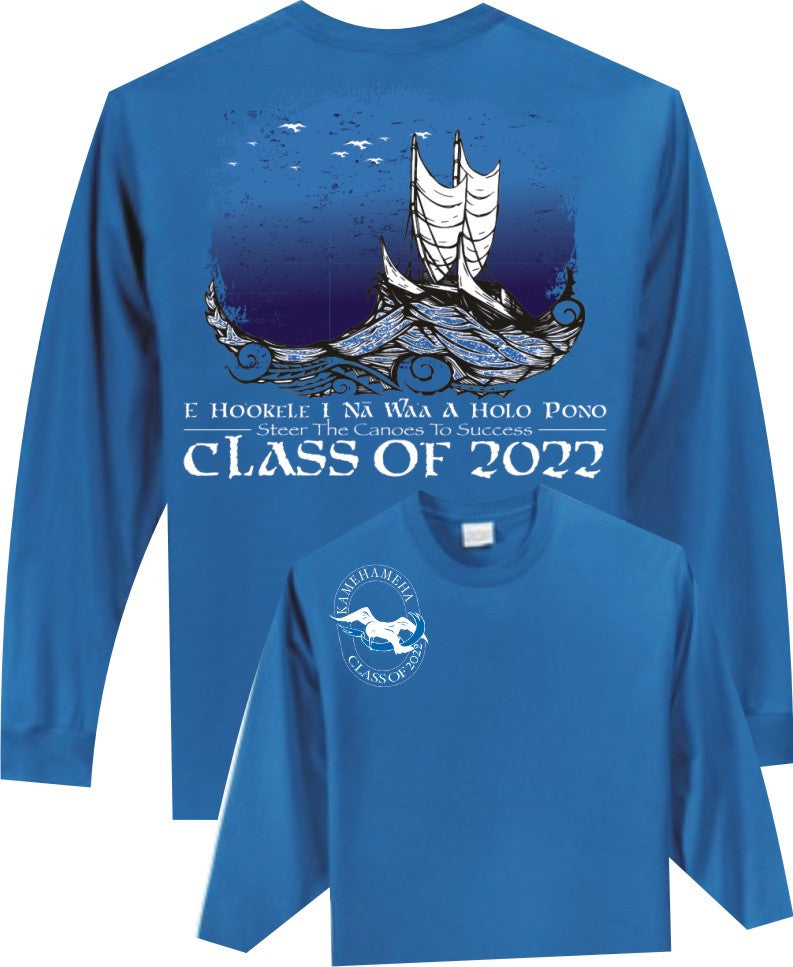 Kamehameha Class of 2022- Unisex Cotton Long Sleeve T-Shirt